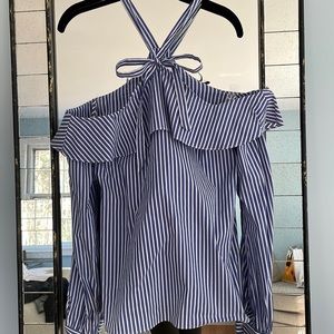 L’Academie Blue & White Striped Top